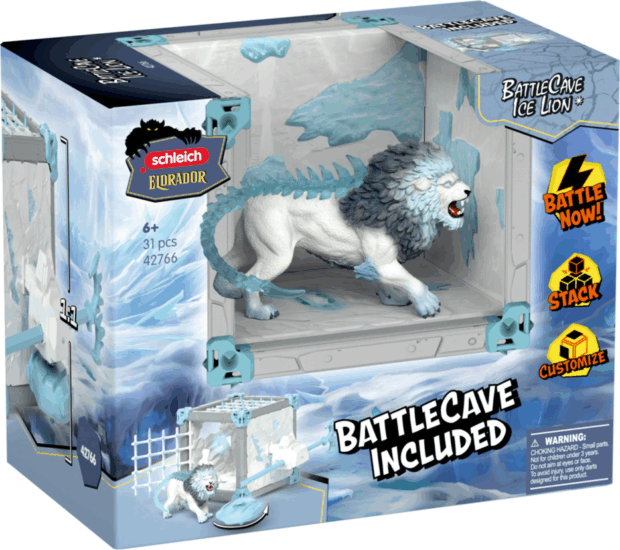 Schleich 42766 Eldrador Creatures Csatabarlang jégoroszlán játékfigura
