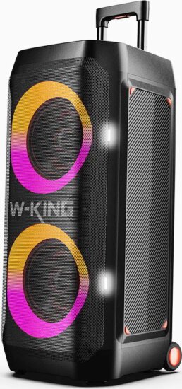W-KING T12-BLK Hordozható Bluetooth Party Hangszóró 270W - Fekete