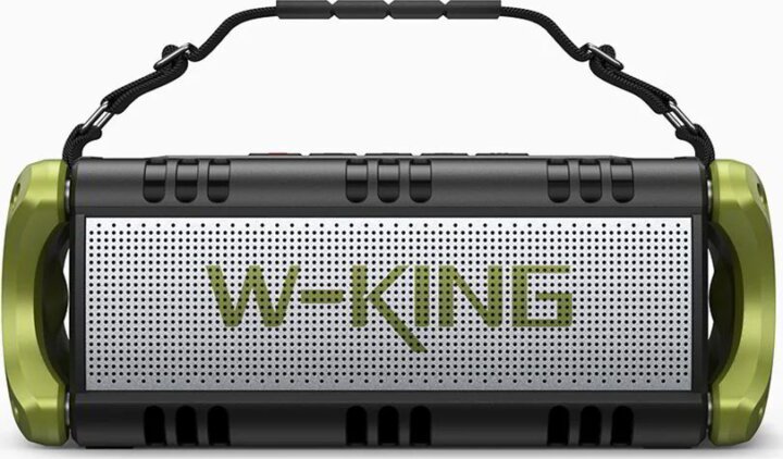 W-KING D8 Hordozható Bluetooth Hangszóró 50W - Fekete/Zöld