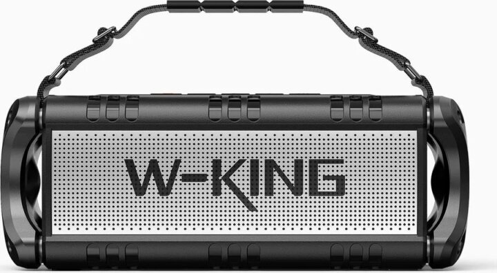 W-KING D8 Hordozható Bluetooth Hangszóró 50W - Fekete/Ezüst