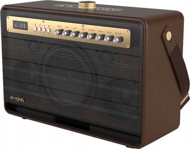 W-KING K6L Hordozható Bluetooth Hangszóró 120W - Fekete/Barna
