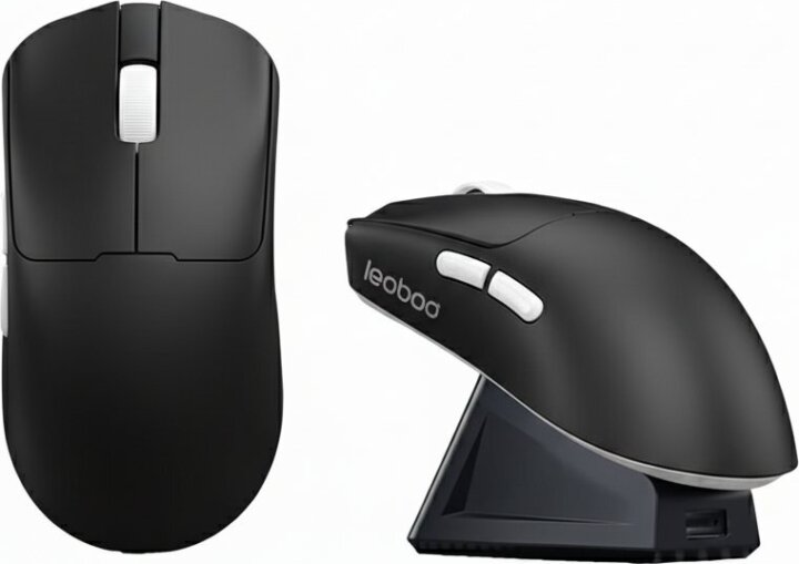 LEOBOG GM3 Bluetooth + RF Wireless Gaming Egér Töltő Dokkolóval - Fekete