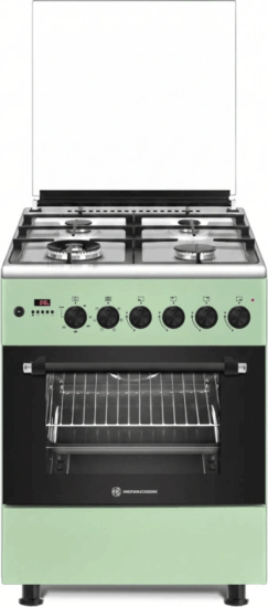 Novacook F6TS40EG Kombinált 4 zónás szabadonálló Gáz/Elektromos Tűzhely - Zöld