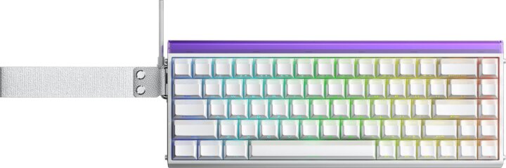 AULA Hero68 HE Jade King RGB Gasket Tri-Mode Mechanikus Wireless Gaming Billentyűzet US - Fehér