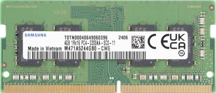 Samsung 4GB / 3200 Ripjaws DDR4 SoDIMM CL22 Notebook RAM Samsung 4GB / 3200 Ripjaws DDR4 SoDIMM CL22 Notebook RAM