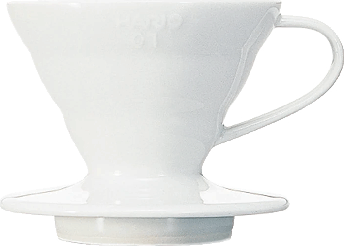 Hario V60 Kerámia kávécsepegtető 01-es méret - Fehér Hario V60 Kerámia kávécsepegtető 01-es méret - Fehér