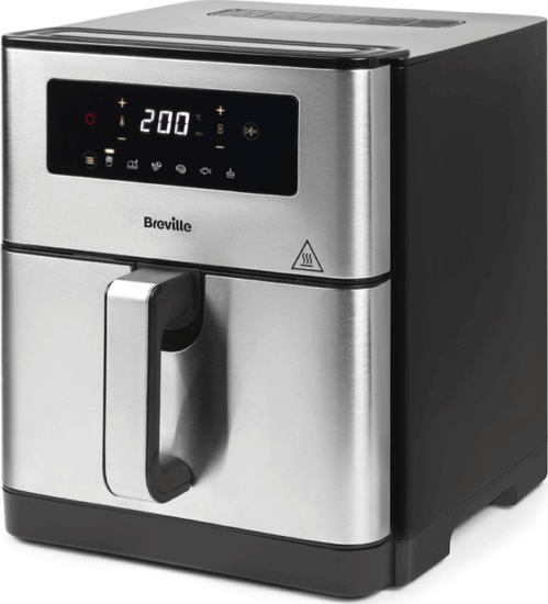 Breville VDF131X AirFryer Forrólevegős sütő 9L 1700 Watt - Ezüst