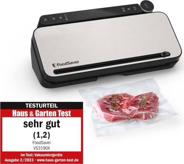 FoodSaver VS3190X Elektromos Vákuumfóliázó 28cm 140 Watt - Inox