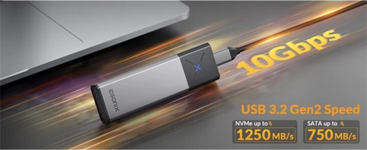 Orico IDPWM2-G2A-GY M.2 NVMe USB-C 3.2 Gen 2 Külső SSD Ház - Szürke