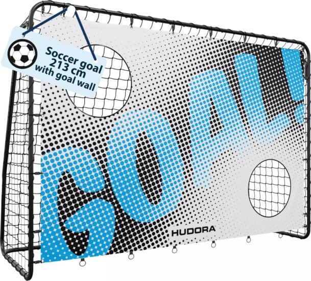 Hudora Motiv Goal célzókeretes fém focikapu 213 cm - Fekete Hudora Motiv Goal célzókeretes fém focikapu 213 cm - Fekete
