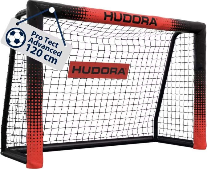 Hudora Pro Tect Advanced fém focikapu 120 cm - Fekete/Piros