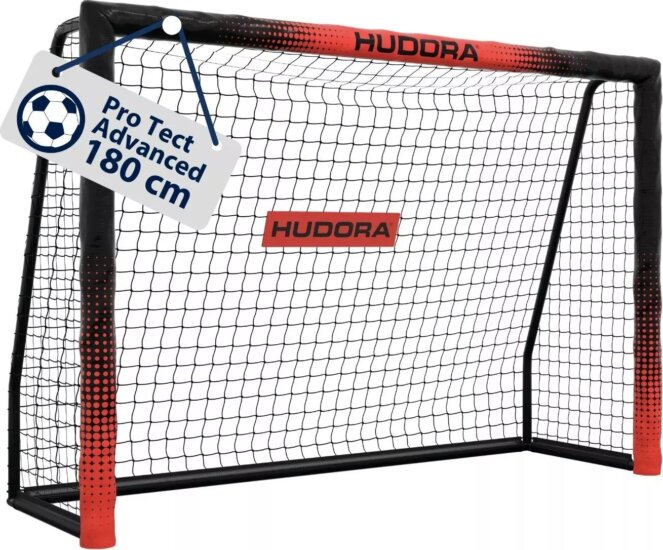 Hudora Pro Tect Advanced fém focikapu 180 cm - Fekete/Piros