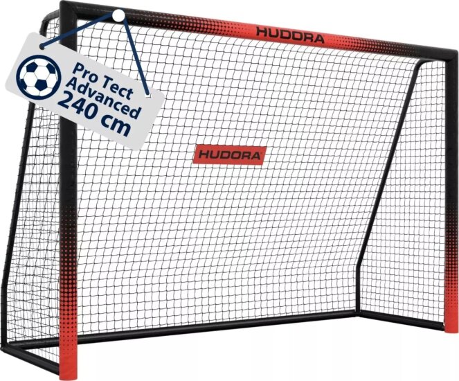 Hudora Pro Tect Advanced fém focikapu 240 cm - Fekete/Piros