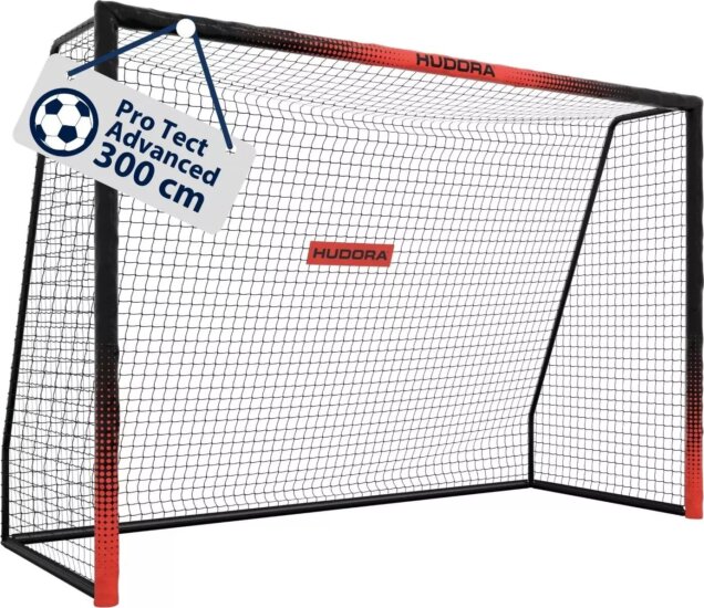 Hudora Pro Tect Advanced fém focikapu 300 cm - Fekete/Piros