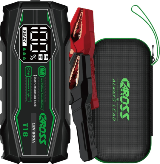 Caross T18 Akkus Autós indító Beépített LED lámpával 800A 10000mAh