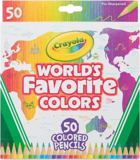 Crayola a világ kedvenc színei ceruza készlet (50 db / csomag)