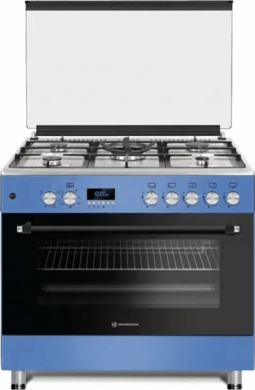 Novacook F9S50E6 Kombinált 5 zónás szabadonálló Gáz/Elektromos Tűzhely - Kék