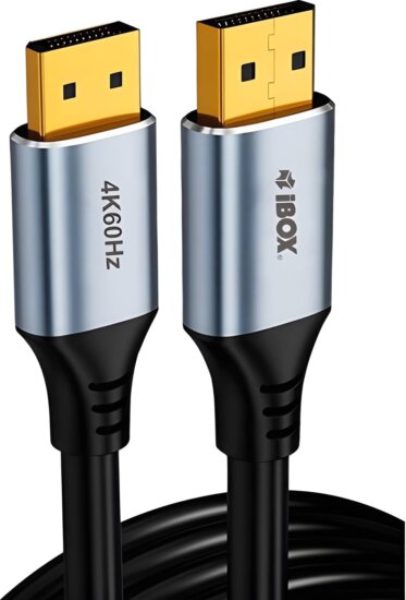 iBox ITVDP013 DisplayPort - DisplayPort 4K 60Hz Kábel 3m - Fekete/Ezüst