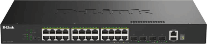 D-Link DGS-1530-28P E Fémházas Smart Managed 24-port Gigabit Rack Switch