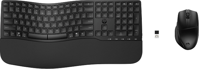 HP 680 Comfort Többeszközös Wireless Ergonomikus Billentyűzet + Egér ENG - Fekete