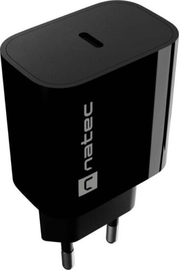 Natec NUC-2395 Ribera USB-C Hálózati Töltő Adapter 20W - Fekete