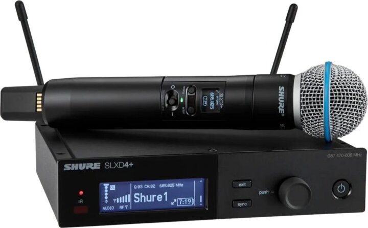 Shure SLXD24+/B58 Vezeték Nélküli Dinamikus Színpadi Mikrofonrendszer Beta 58A Kapszulával - Fekete