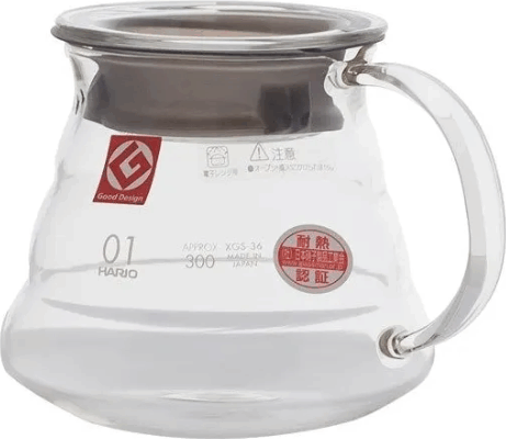 Hario Range Server V60-01 Hőálló Üvegkanna 0,36L - Átlátszó