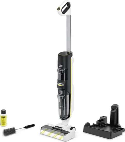 Kärcher FCV 4 Dry Pet&Home Akkus Porzsák nélküli álló Felmosó porszívó 180W - Fehér / Fekete Kärcher FCV 4 Dry Pet&Home Akkus Porzsák nélküli álló Felmosó porszívó 180W - Fehér / Fekete