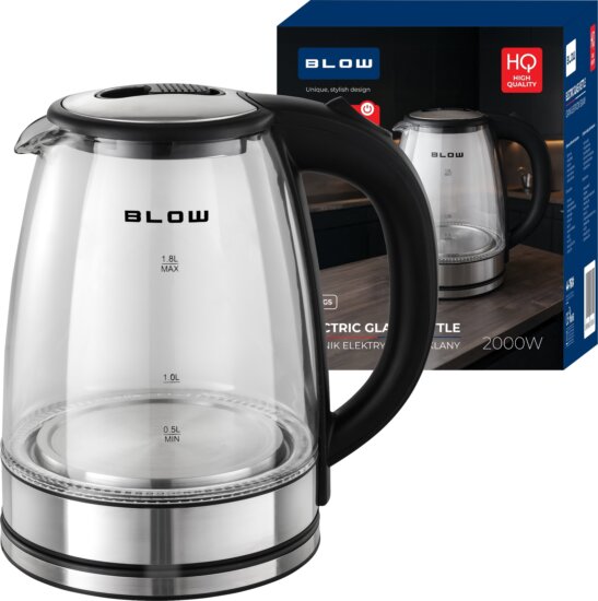 Blow BK-18GS Vízforraló 1.8L 2000 Watt - Átlátszó