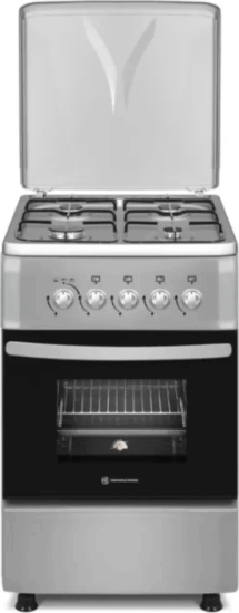 Novacook F5S40G1 INX LPG 4 zónás szabadonálló Gáz Tűzhely reduktorral - Inox