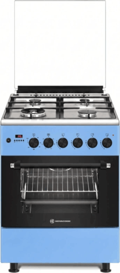 Novacook F6TS40EG Kombinált 4 zónás szabadonálló Gáz/Elektromos Tűzhely - Kék
