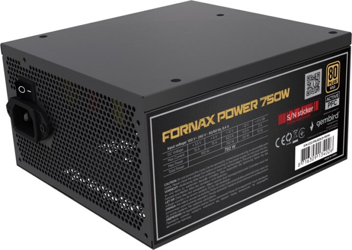 Gembird CCC-PSUGOLD-750W 750W 80+Gold Tápegység