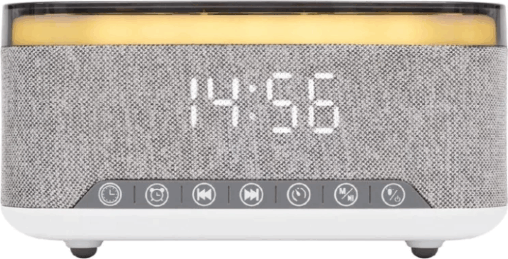 Home LTCR06 LED ébresztőóra Multimédia lejátszóval - Fehér / Szürke