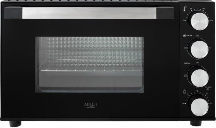 Adler AD 6031 Elektromos mini sütő 30L 1800 Watt - Fekete