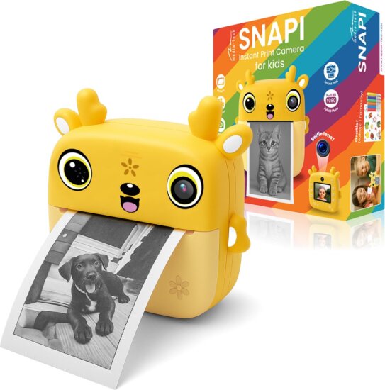 Media-tech SNAPI MT4108 Gyerek Digitális Fényképező 8Mpx / FullHD hőnyomtatóval - Sárga