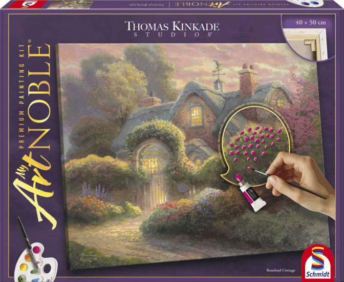 Schmidt Spiele My ArtNOBLE Thomas Kinkade - Rosebud Cottage festő készlet