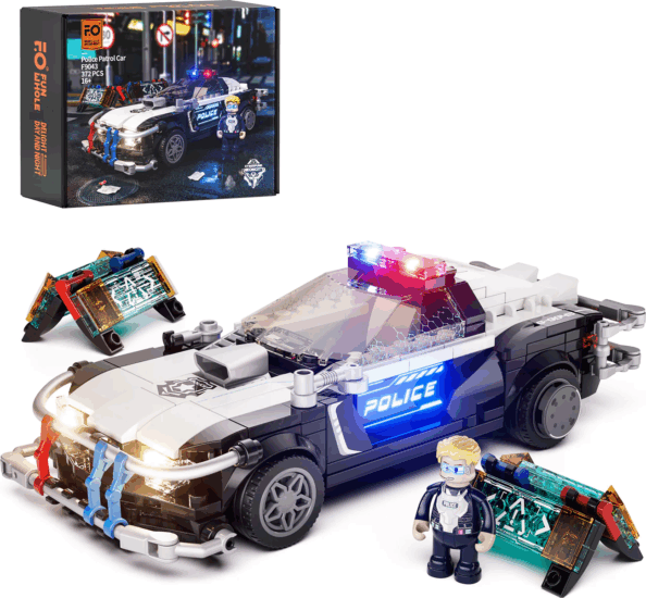 Lumibricks F9043 Cyberpunk Neoncity Rendőrautó 372 darabos építőjáték