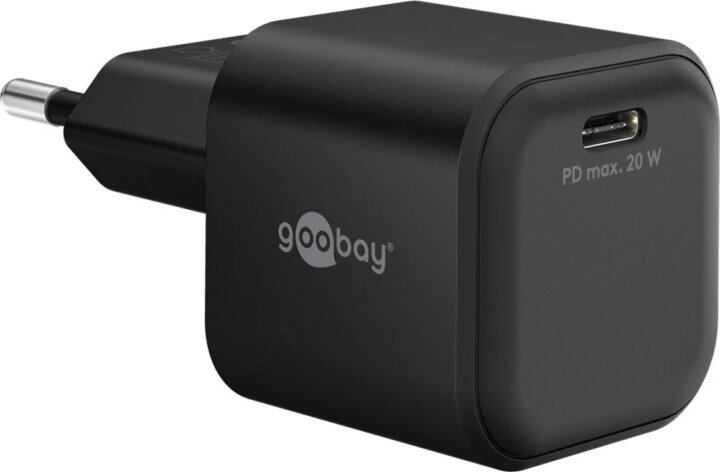 Goobay 76690 USB-C PD GaN Nano Hálózati Töltő Adapter 20W - Fekete