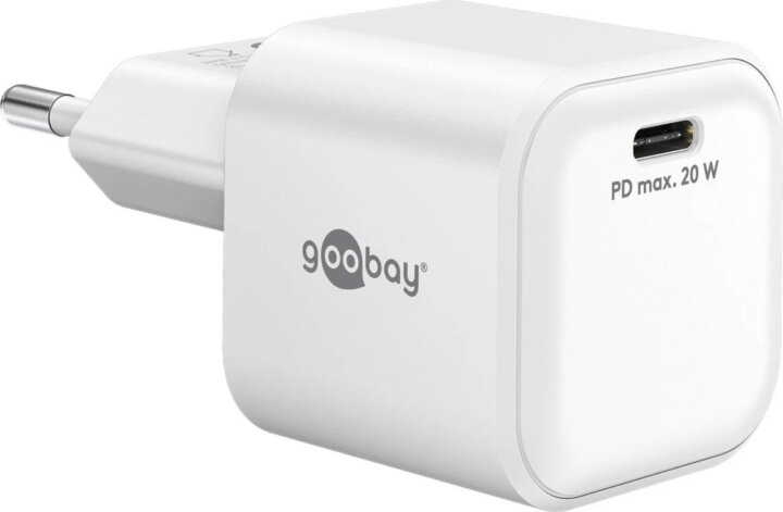 Goobay 76691 USB-C PD GaN Nano Hálózati Töltő Adapter 20W - Fehér