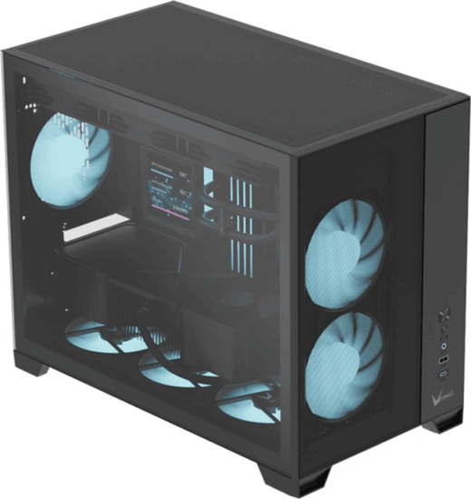 Formula Air Mesh G6 Midi Torony Számítógépház + 4db 120mm ventilátor - Fekete