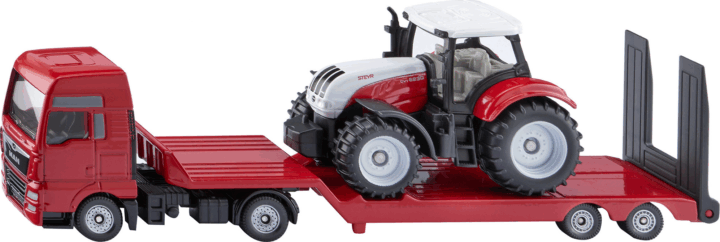 Siku Super Man teherautó Steyr traktorral modell jármű 1:87 - Piros