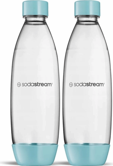 SodaStream DuoPack Fuse Műanyag Szódagép palack 1L - Átlátszó/Világoskék (2db)