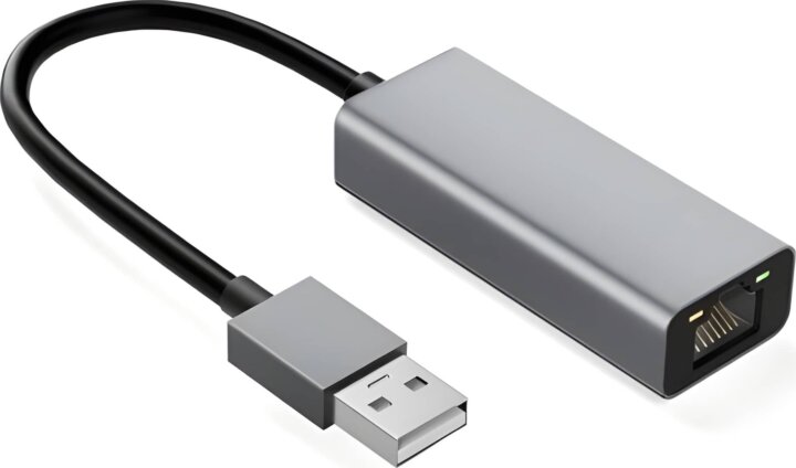 iBox IAARJ USB-A apa - RJ45 Gigabit LAN Hálózati Adapter - Ezüst
