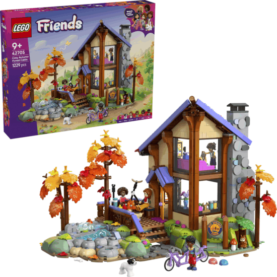 LEGO 42705 Friends - Otthonos Kabin az Őszi Erdőben