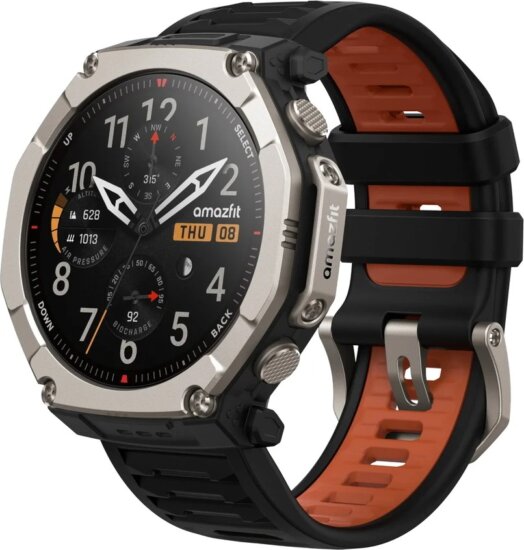 Amazfit T-Rex Ultra 2 Amoled Férfi Okosóra 51mm - Fekete/Piros