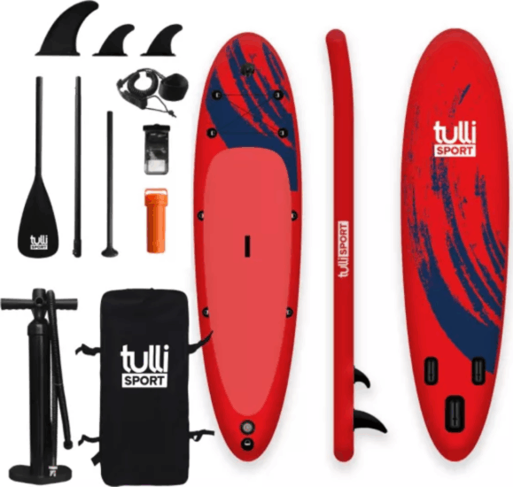 Tulli Sport Rush SUP felfújható deszka kiegészítőkkel max. 160kg - Piros