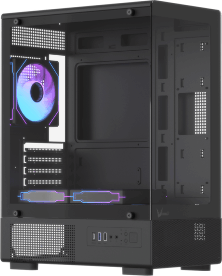 Formula Crystal Z1CM V2 Mini Torony Számítógépház + 1db 120mm ventilátor - Fekete