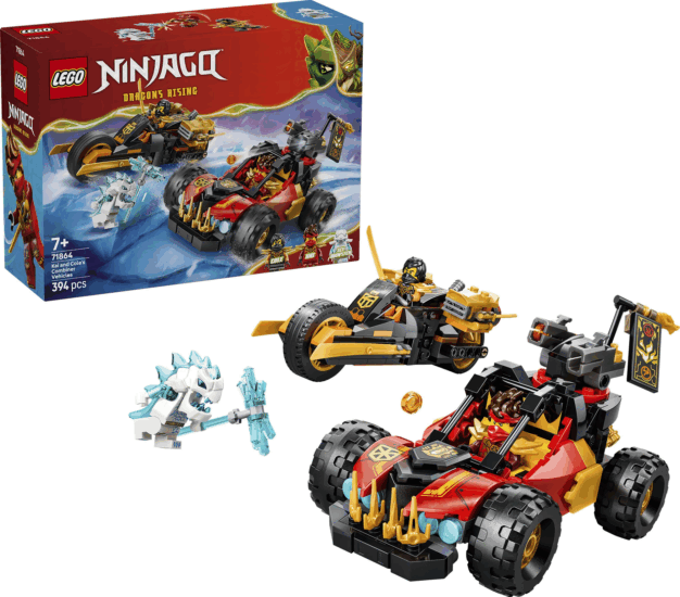 LEGO 71864 Ninjago - Kai és Cole Kombinálható Járművei