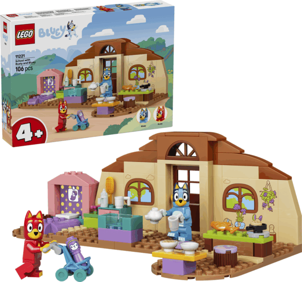 LEGO 11221 Bluey - Rozsdás és Bluey a Suliban