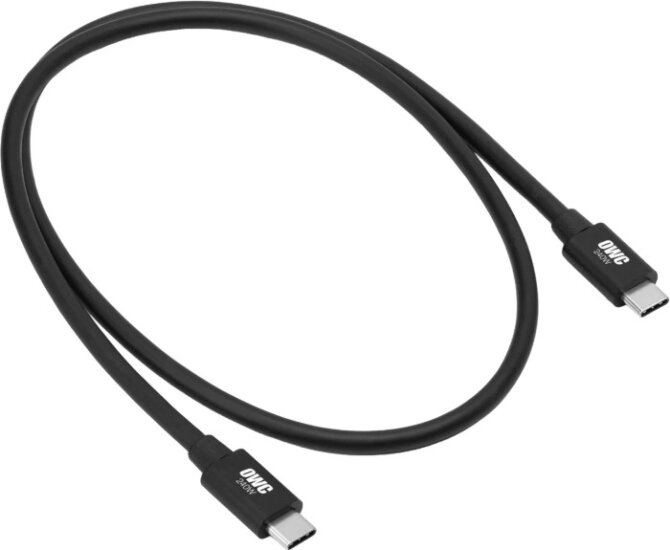 NewerTech Thunderbolt 5 / USB-C apa - Thunderbolt 5 / USB-C apa Adat és Töltőkábel Kábel 0.8m - Fekete